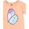 Shimmery Butterfly Graphic Tee, SALMON - T-Shirts - 4