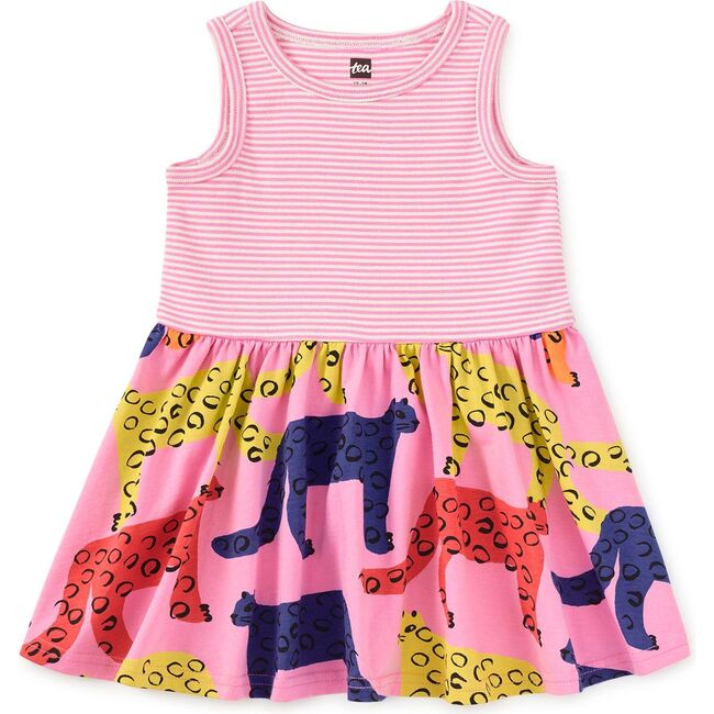 Print Mix Tank Skirted Dress, Bright Jaguars - Dresses - 2