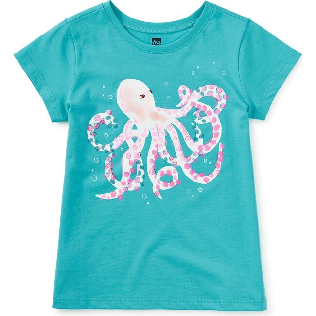 Octopus Samba Graphic Tee, Cyan