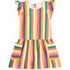 Flutter Sleeve Pocket Dress, Lamu Sunset Stripe - Dresses - 1 - thumbnail