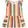 Flutter Sleeve Pocket Dress, Lamu Sunset Stripe - Dresses - 2