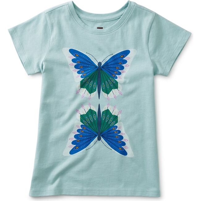 Carnival Butterfly Graphic Tee, Canal Blue