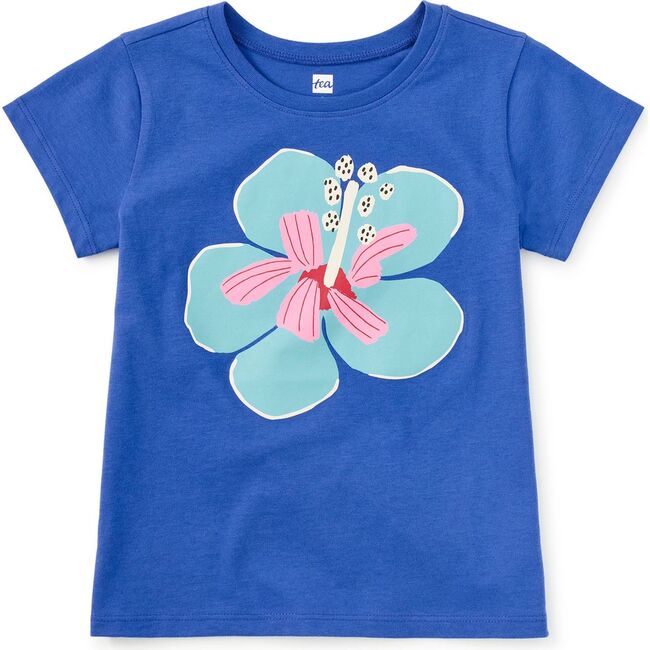 Bold Hibiscus Graphic Tee, Majorelle Blue