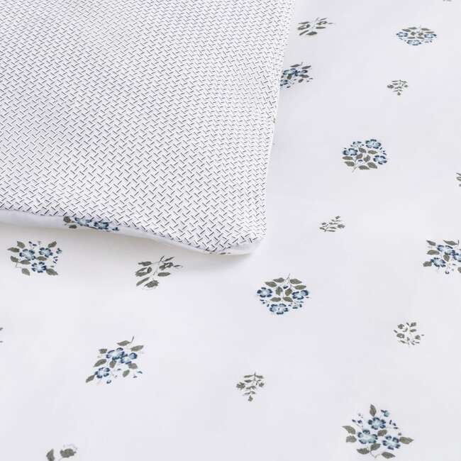 Feuille Bluer Sateen Crib Sheet, White - Crib Sheets - 2
