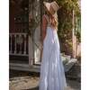The Greek Isles, Bougainvillea Embroidered Maxi Cotton Dress - Dresses - 3
