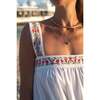 The Greek Isles, Bougainvillea Embroidered Maxi Cotton Dress - Dresses - 7