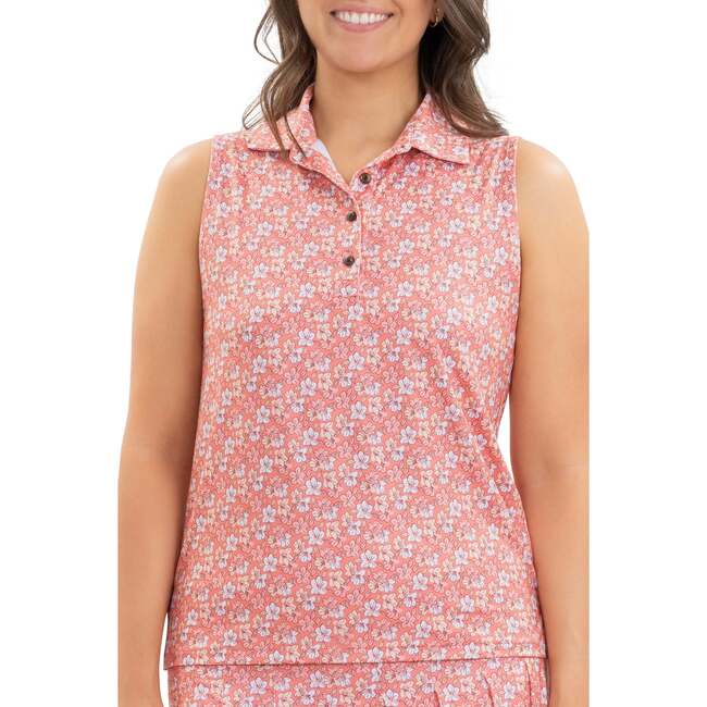 The Azaleas, Sunset Ladies Sleeveless Golf Polo