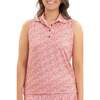 The Azaleas, Sunset Ladies Sleeveless Golf Polo - Polo Shirts - 1 - thumbnail