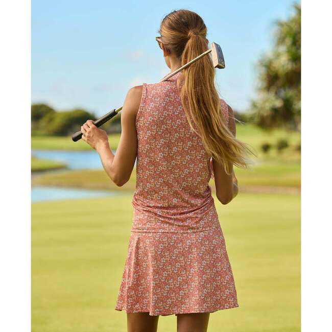 The Azaleas, Sunset Ladies Sleeveless Golf Polo - Polo Shirts - 4