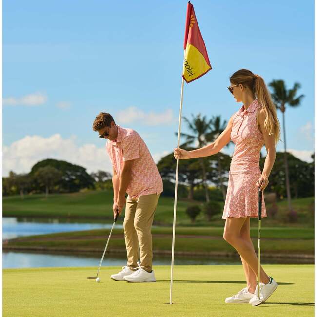 The Azaleas, Sunset Ladies Sleeveless Golf Polo - Polo Shirts - 5