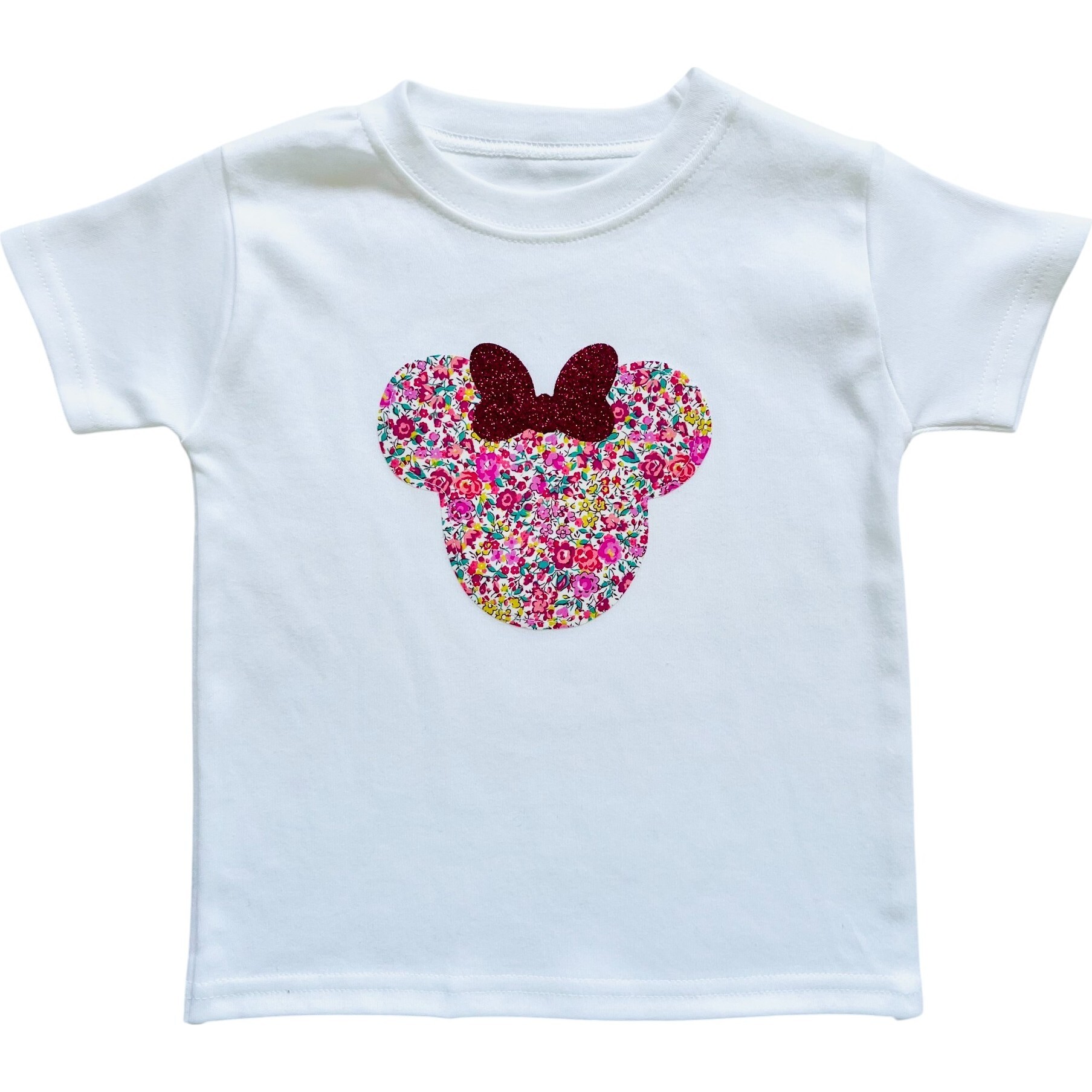 Liberty of London Childrens Minnie Mouse Short Sleeve T-Shirt, White - T-Shirts - 1