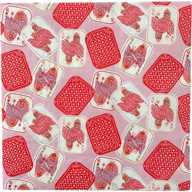 Queens Four Of A Kind Patterned Large Napkins