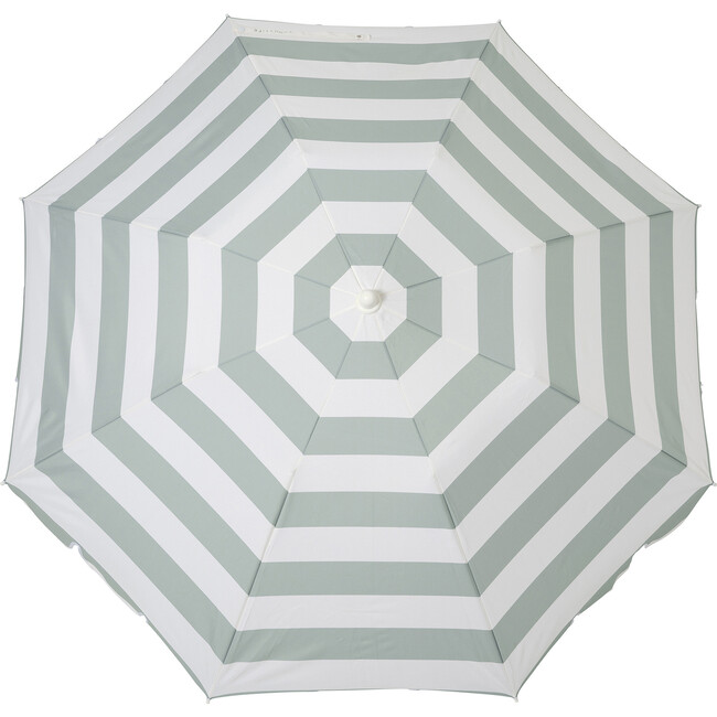 Compact Beach Umbrella: La Palma, Sage Stripe - Umbrellas - 5