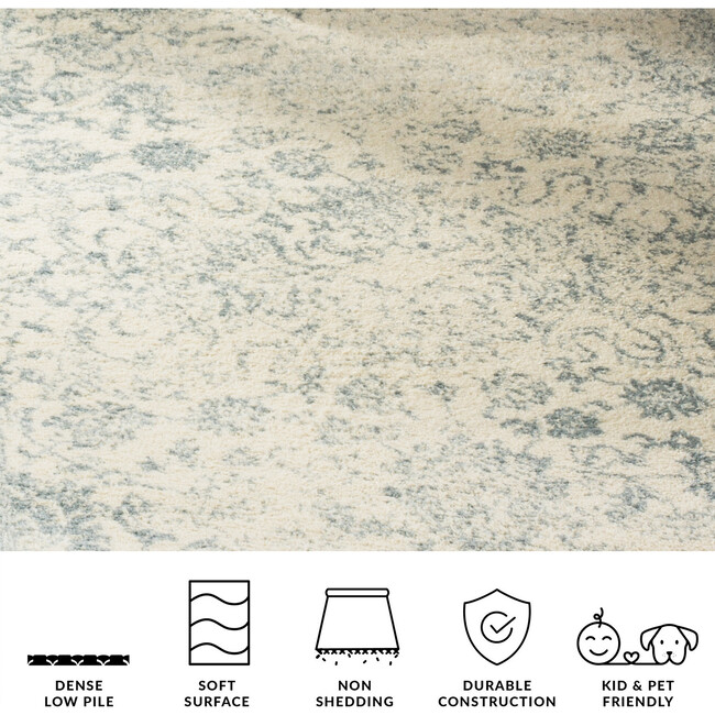 Adirondack Adele Rug, Blue/Ivory - Rugs - 7