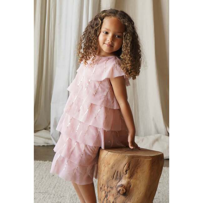 Veneda Tiered Embellished Tulle Dress, Birthday Cake - Dresses - 5