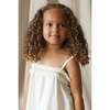Civeta Ruffle Tulle Embellished Satin Dress, Cream - Dresses - 4