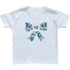 Liberty of London Childrens Bow Design White Short Sleeve T-Shirt, Betsy Blue - T-Shirts - 1 - thumbnail