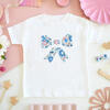 Liberty of London Childrens Bow Design White Short Sleeve T-Shirt, Betsy Blue - T-Shirts - 2