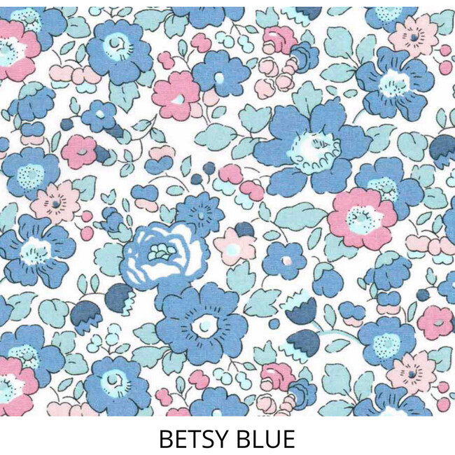 Liberty of London Childrens Bow Design White Short Sleeve T-Shirt, Betsy Blue - T-Shirts - 3