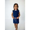 Girls Trimmed Tank, Navy - Tank Tops - 3