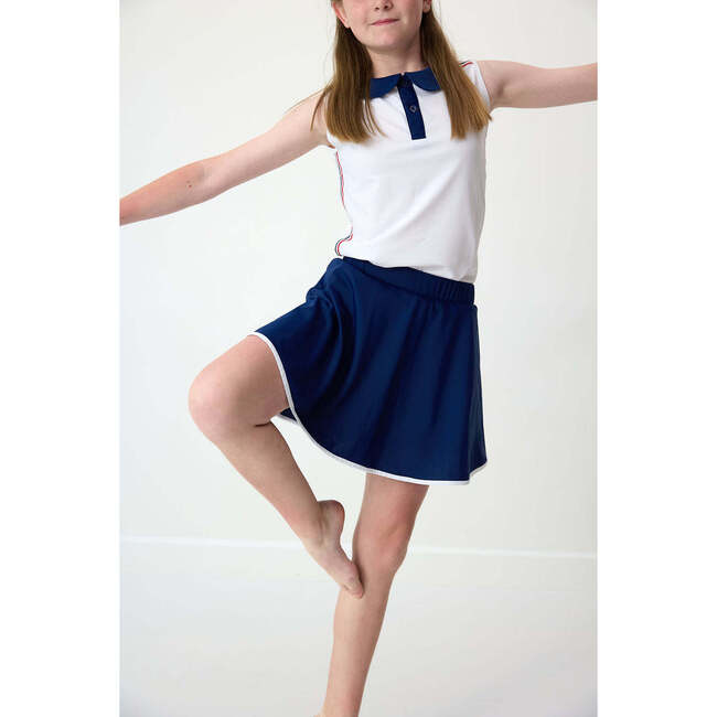 Girls Twirly Skort, Navy - Skirts - 3