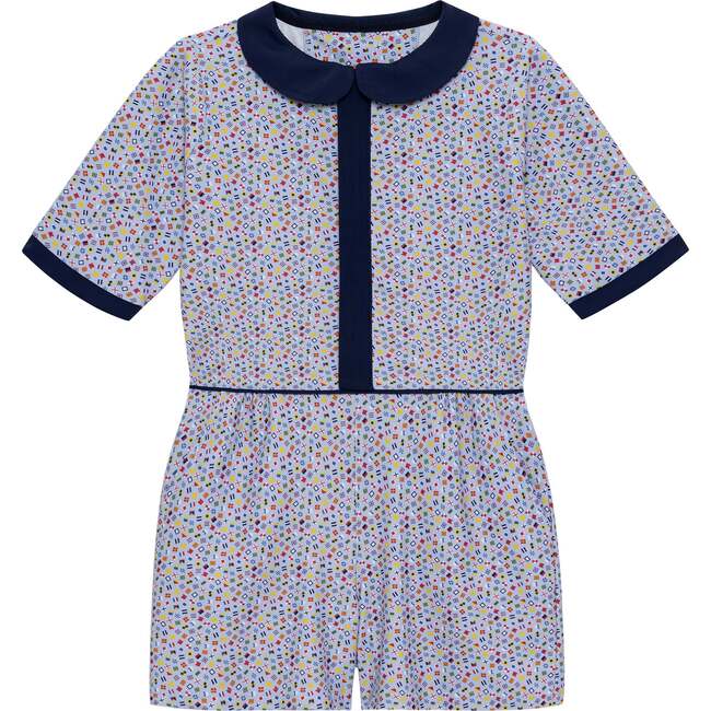 Girls Sailor Flag Romper, Sailor Flag Print