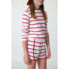 Girls Super Short, Red Stripe - Shorts - 4