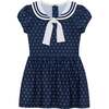 Girls Sailor Tennis Skort Dress , Navy - Dresses - 1 - thumbnail