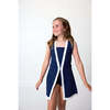 Girls Tennis Skort Dress, Navy - Dresses - 3