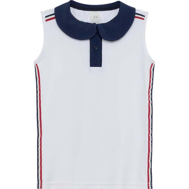 Girls Ribboned Tank, White