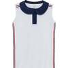Girls Ribboned Tank, White - Tank Tops - 1 - thumbnail
