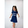 Girls Twirly Skort, Navy - Skirts - 5
