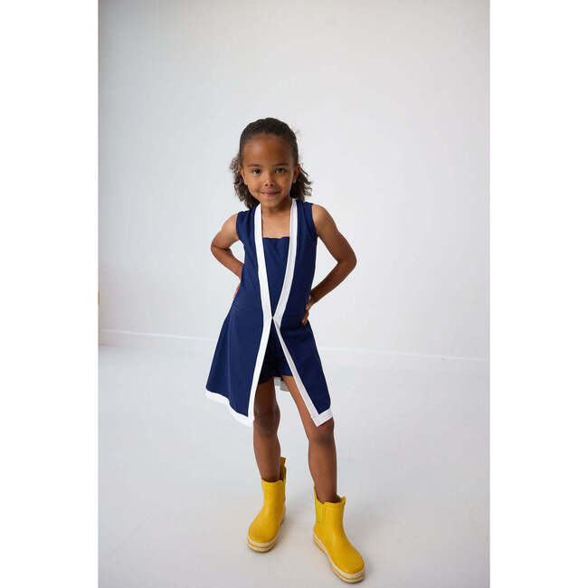 Girls Tennis Skort Dress, Navy - Dresses - 4
