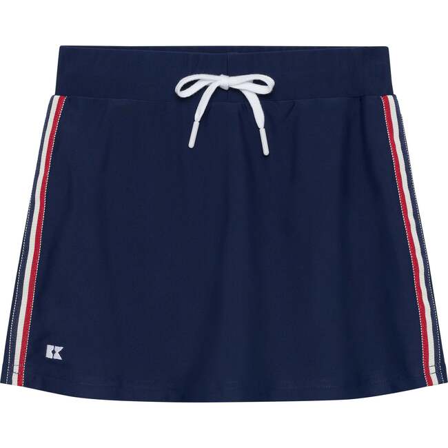Girls Ribboned Skirt, Navy