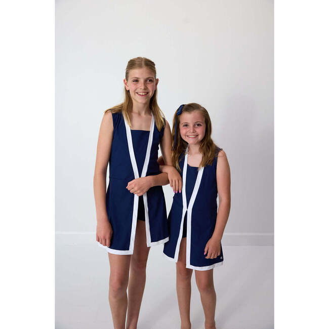 Girls Tennis Skort Dress, Navy - Dresses - 5