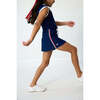 Girls Ribboned Skirt, Navy - Skirts - 2