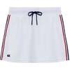 Girls Ribboned Skirt, White - Skirts - 1 - thumbnail