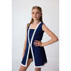 Girls Tennis Skort Dress, Navy - Dresses - 6