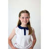 Girls Ribboned Tank, White - Tank Tops - 4