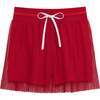 Girls Pleated Skort, Red - Skirts - 1 - thumbnail