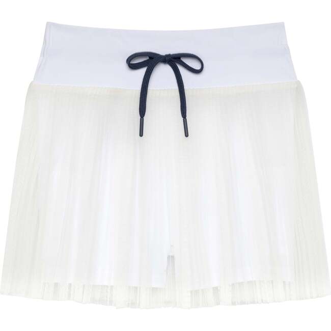 Girls Pleated Skort, White