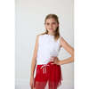 Girls Pleated Skort, Red - Skirts - 5