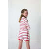 Girls Long Sleeve Practice Tee, Red Stripe - T-Shirts - 4