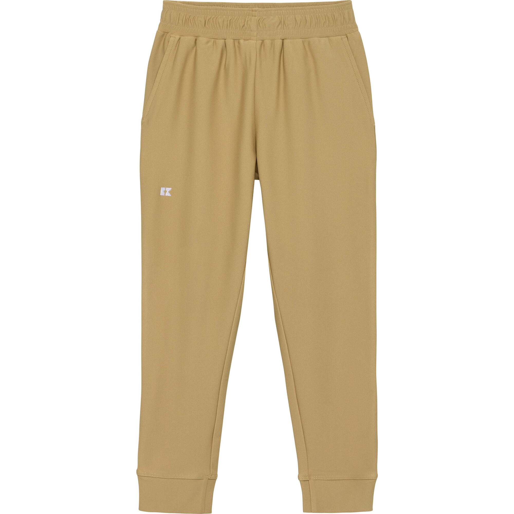 Boys Warm Up Jogger, Khaki - Pants - 1