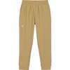 Boys Warm Up Jogger, Khaki - Pants - 1 - thumbnail