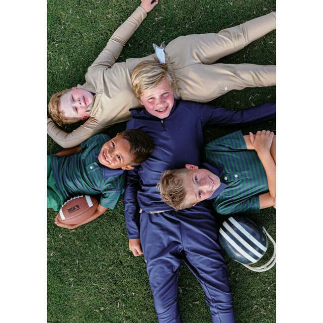 Boys Warm Up Jogger, Khaki - Pants - 5
