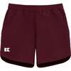 Boys Super Short Lined, Maroon - Shorts - 1 - thumbnail