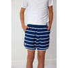 Boys Retro Super Short Lined, Navy Stripe - Shorts - 3