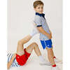 Boys Retro Super Short Lined, Royal Blue - Shorts - 5