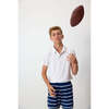 Boys Retro Super Short Lined, Navy Stripe - Shorts - 5